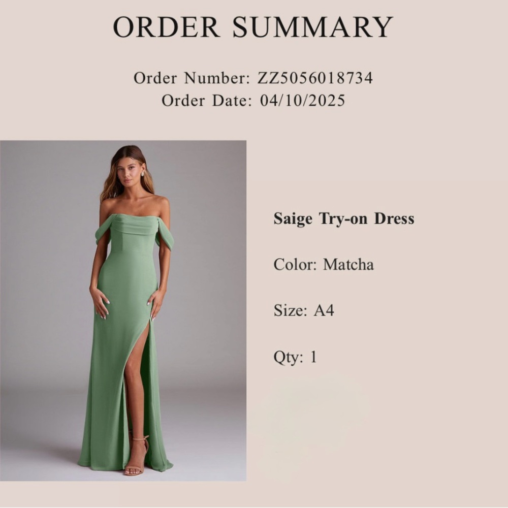 Elegant Mint Green Off-Shoulder Dress - Picture 6 of 7